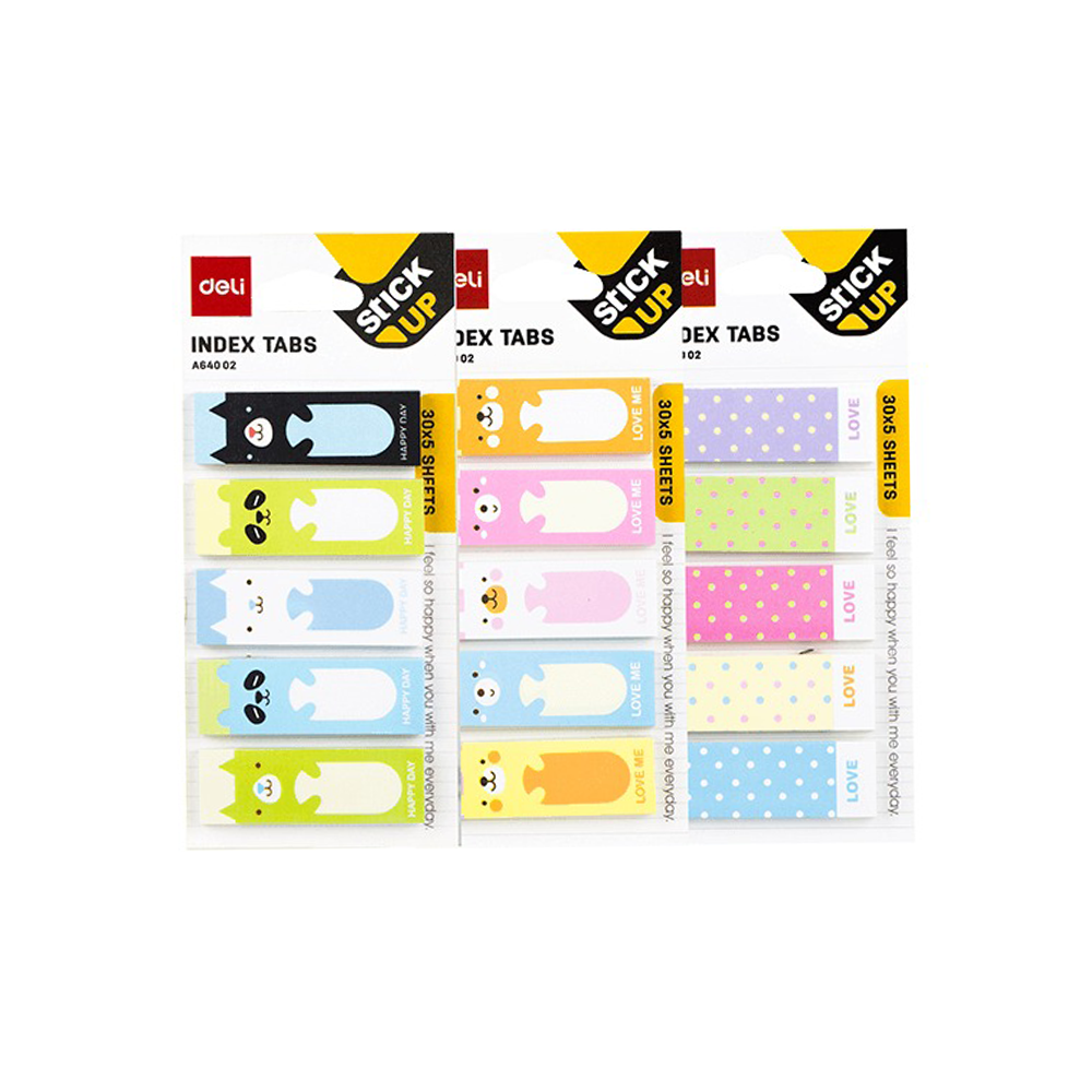 DELIDeli Σελιδοδείκτης Αυτοκόλλητος 45χ15 mm 5x30 Φύλλα 1 Τμχpapell.gr